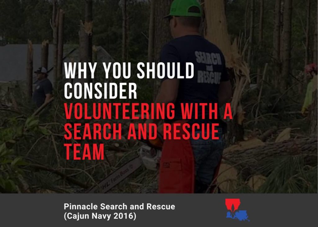 why you should consider volunteering search and rescue team