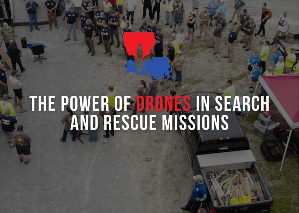 power of drones search rescue missions cajun navy